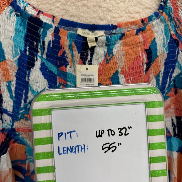 LORALETTE - Raelynn Dress Abstract Smocking Maxi NEW - Picture 11 of 13